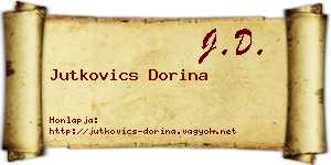 Jutkovics Dorina névjegykártya